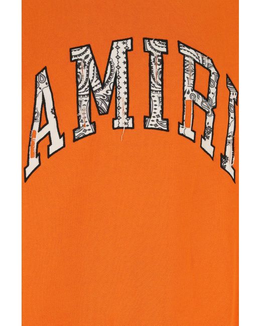 Amiri Orange Cotton Oversize Sweatshirt for Men