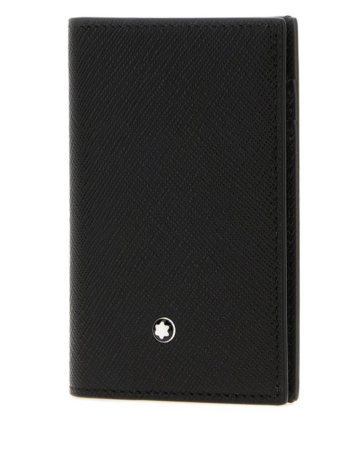 Montblanc Black Leather Card Holder for men