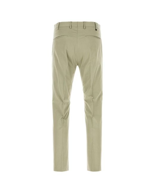 PT Torino Sage Green Stretch Cotton Pant for men