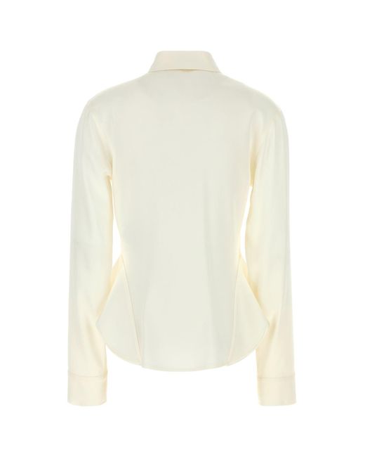 Stella McCartney White Ivory Satin Shirt