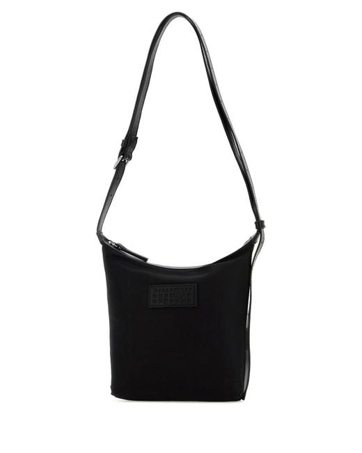 MM6 by Maison Margiela Black Fabric Numeric Vertical Crossbody Bag