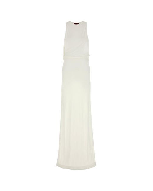 Abito lungo in crepe bianco di Gucci in White