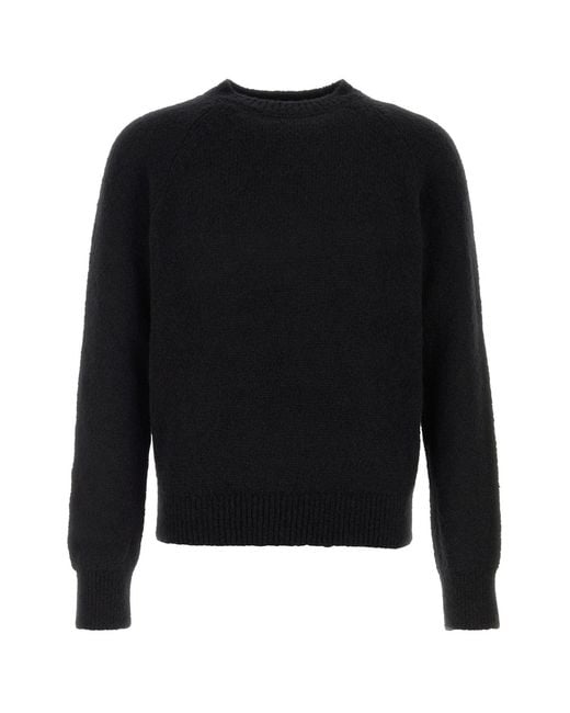 Dries Van Noten Black Alpaca Blend Melbourne Sweater for men
