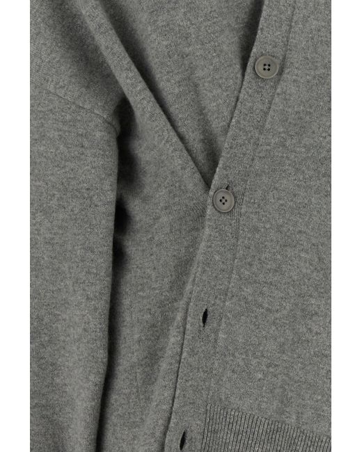 Extreme Cashmere Gray Grey Stretch Cashmere Blend N°24 Oversize Cardigan