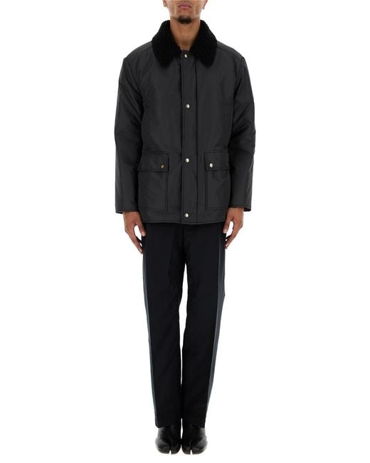 Maison Margiela Black Graphite Polyester Padded Jacket for men