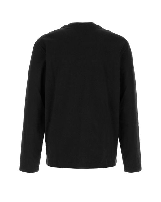 Jil Sander Black T-Shirt Ls W/Pocket for men