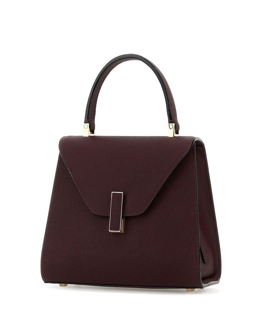 Valextra Purple Grape Leather Mini Iside Handbag