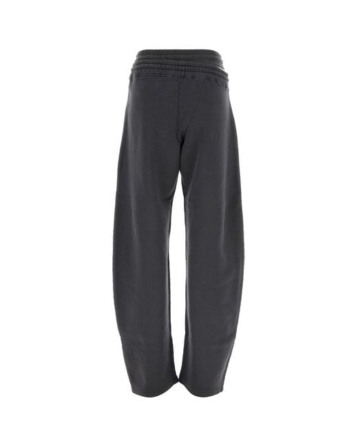 The Attico Black Dark Grey Cotton joggers