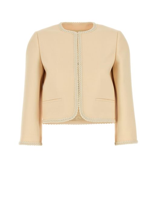 Valentino Garavani Natural Cream Crepe Couture Blazer