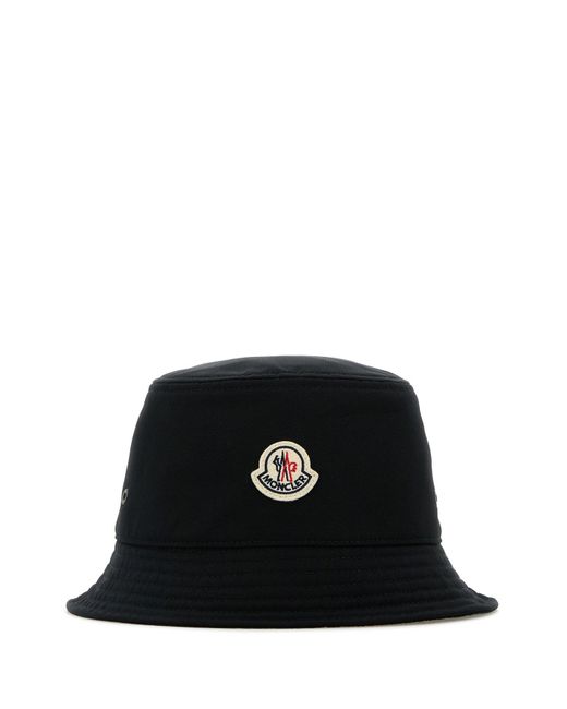 Cappello da pescatore in tela nera di Moncler in Black
