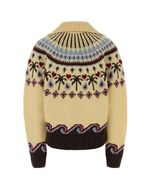Alanui Metallic Embroidered Wool Sweet Winter Cardigan