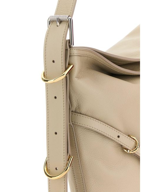 Givenchy Natural Sand Leather Medium Voyou Shoulder Bag
