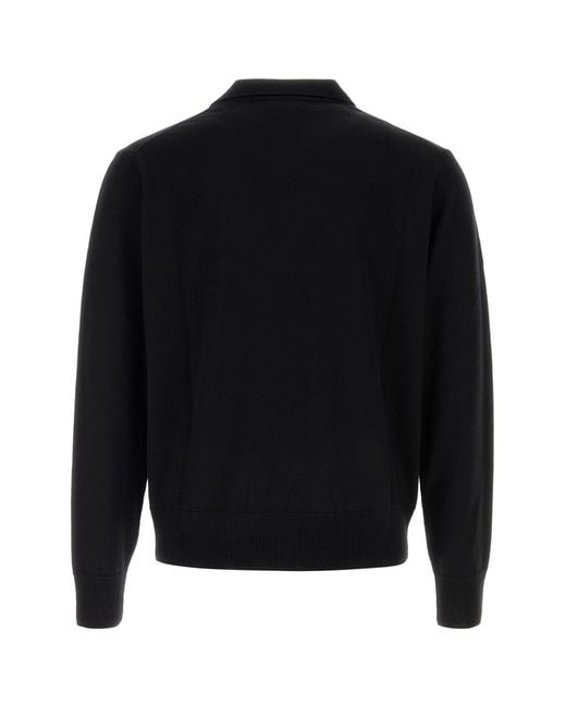 Vivienne Westwood Black Wool Mark Polo Shirt for men