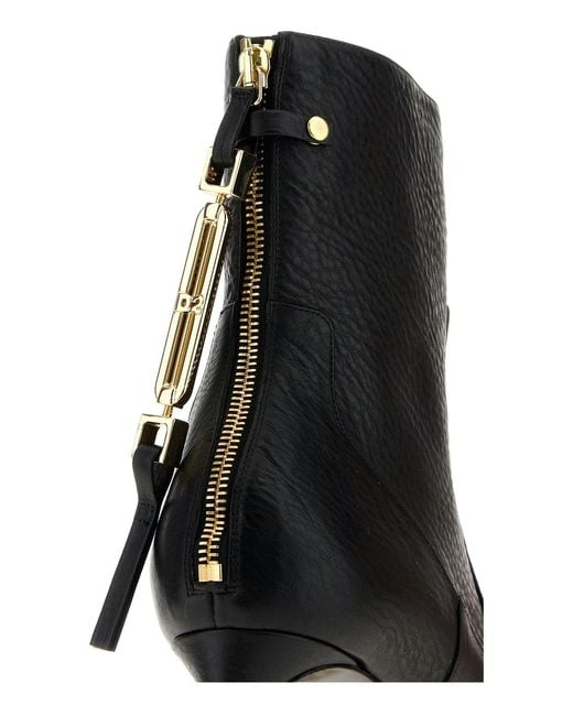 DSquared² Black Leather Ankle Boots
