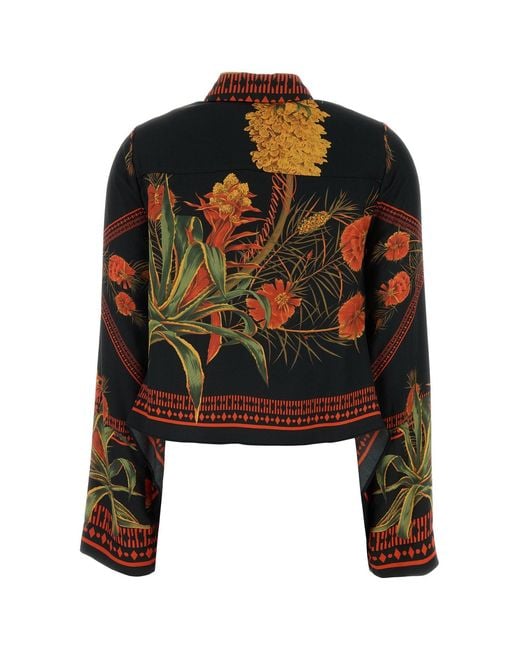 Blumarine Black Regular Printed Shirt