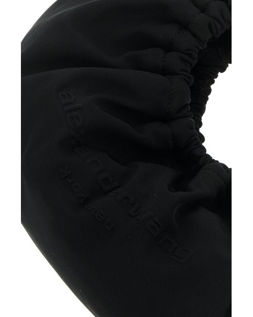 Borsa a mano Crescent piccola in tessuto nero di Alexander Wang in Black