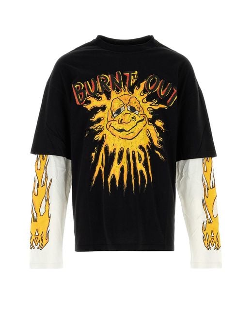 Amiri Black Crew Neck T-Shirt for men