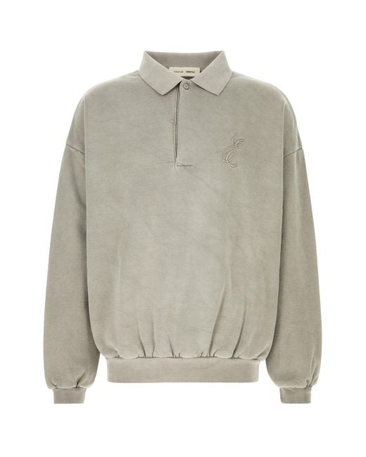 Fear Of God Gray Dove Cotton Polo Shirt for men