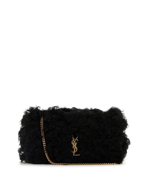 Borsa a spalla Jamie media in shearling nero di Saint Laurent in Black