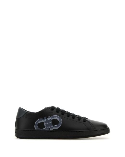Uomo Sneaker Doppio Gancini Taglia di Ferragamo in Black da Uomo