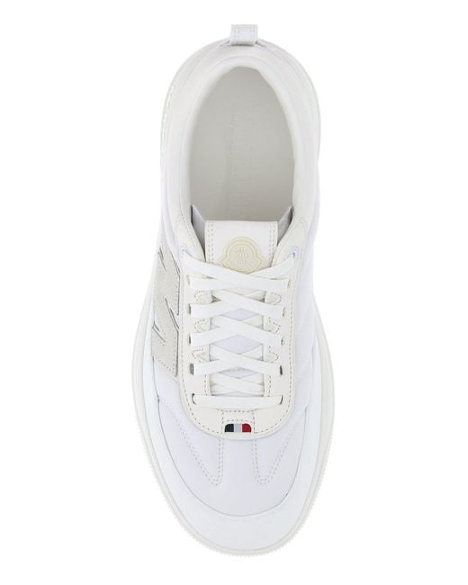 Moncler White Canvas Altive Sneakers for men