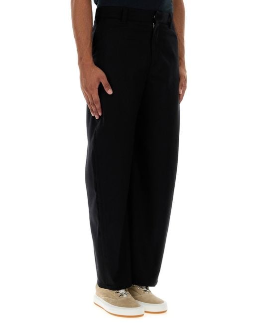 Givenchy Black Flat Front Pants for men