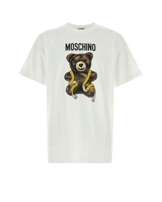 Moschino White Cotton T-shirt for men
