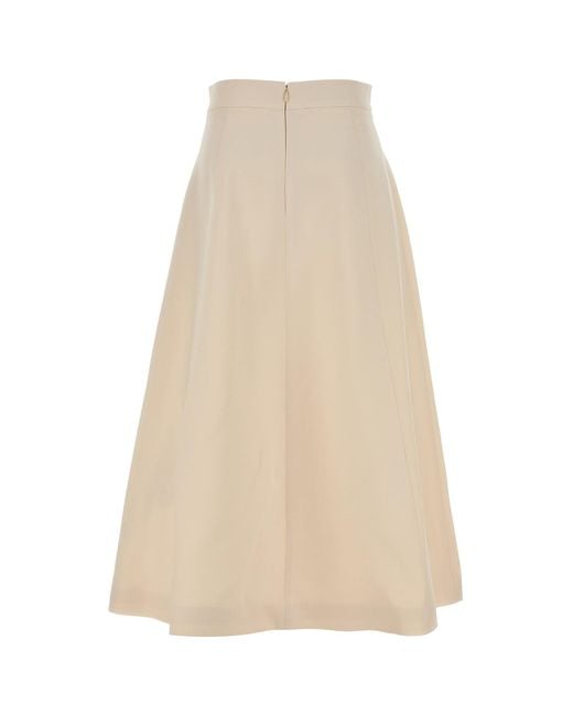 Valentino Garavani Natural Ivory Crepe Couture Skirt