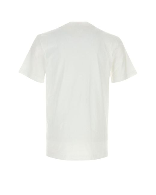 Moschino White Cotton T-shirt for men