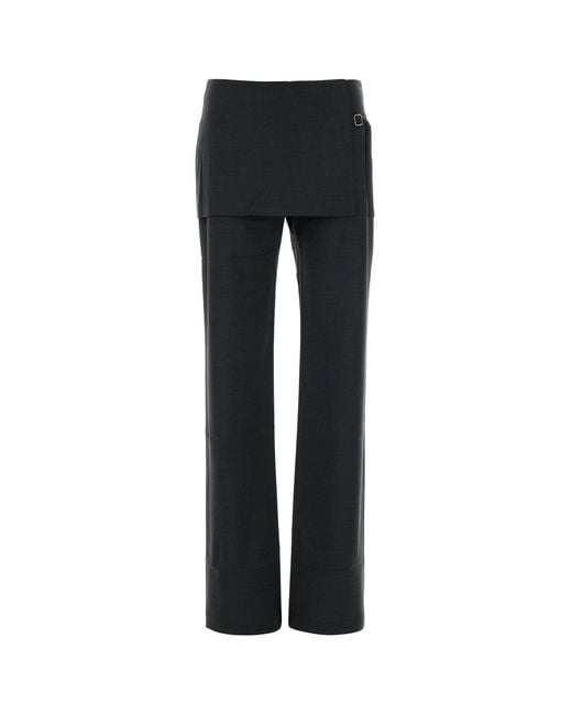 Paloma Wool Black Dark Grey Stretch Gabardine Archive Pant