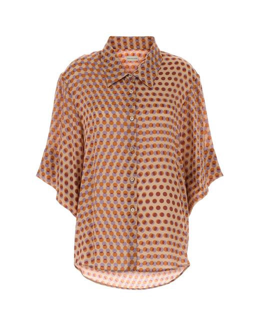 Dries Van Noten Multicolor Printed Satin Clea Shirt