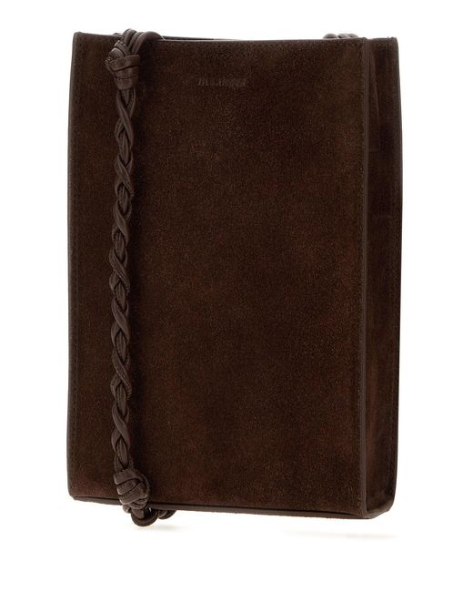 Jil Sander Brown Suede Small Tangle Shoulder Bag for men