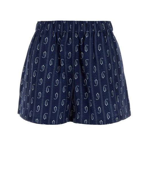 Tory Burch Blue Pantalone Pasley