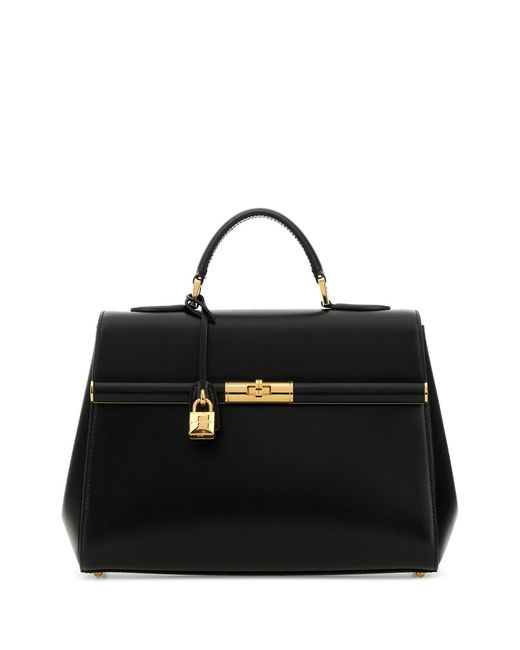 Dolce & Gabbana Black Leather Marlene Handbag