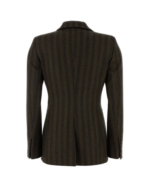 PT Torino Black Embroidered Stretch Wool Blazer