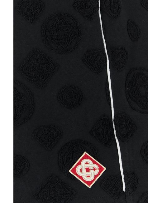 Casablanca Black Cotton Blend Bermuda Shorts for men