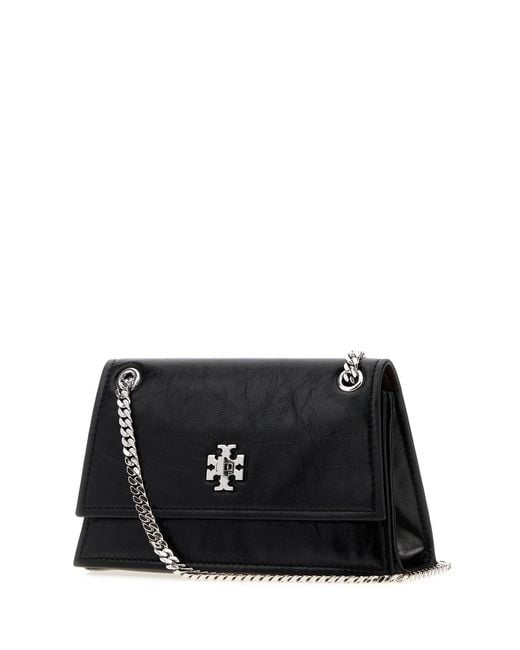 Tory Burch Black Nappa Leather Mini Kira Shoulder Bag