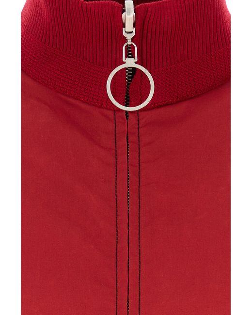1989 STUDIO Red Cotton Bomber Jacket for men