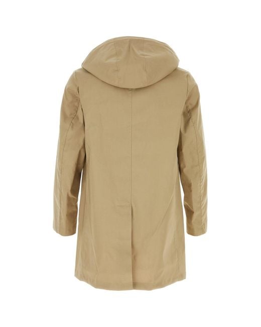 Mackintosh Natural Beige Cotton Cambridge Raincoat for men