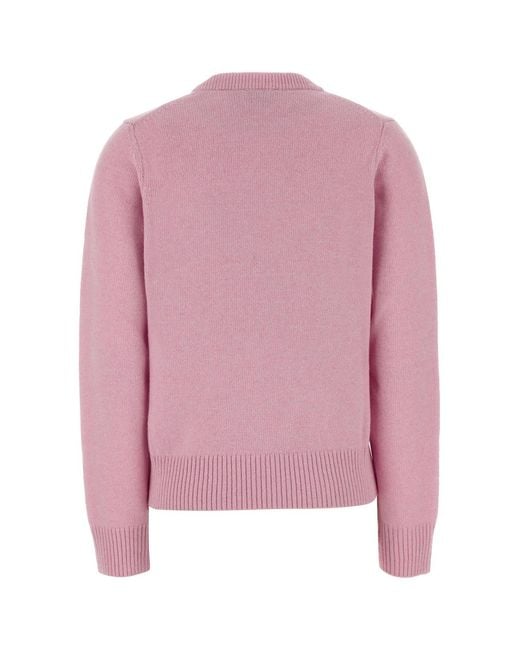 Ganni Pink Wool Blend Sweater