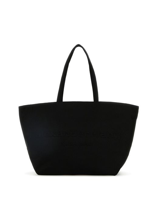 Borsa shopping Punch in nylon nero di Alexander Wang in Black