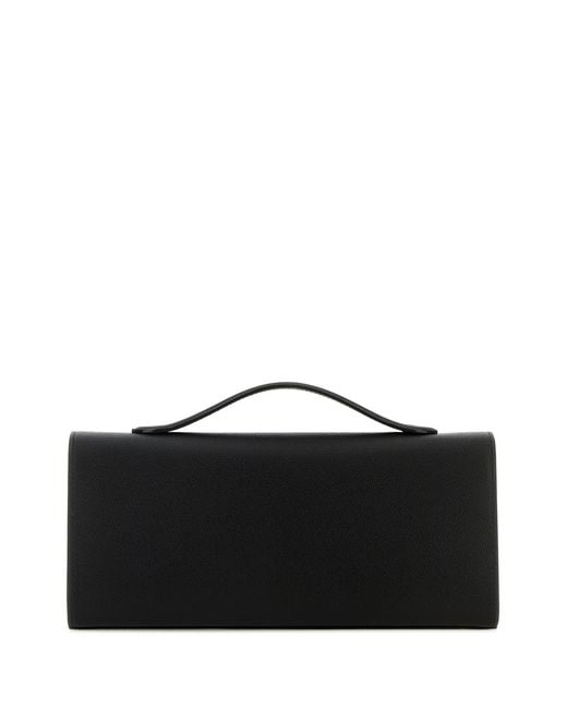 Valextra Black Leather Iside Handbag