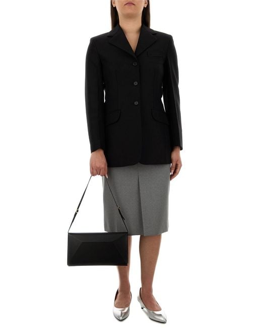 Jil Sander Black Wool Blend Blazer