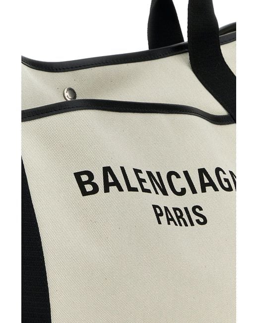 Balenciaga Natural Sand Canvas Large Biarritz Shopping Bag