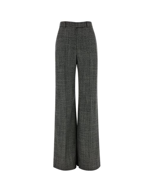 Valentino Garavani Black Two-tone Wool Palazzo Pant
