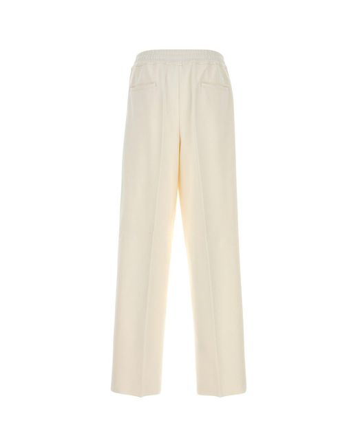Jil Sander White Stretch Jersey Pant for men
