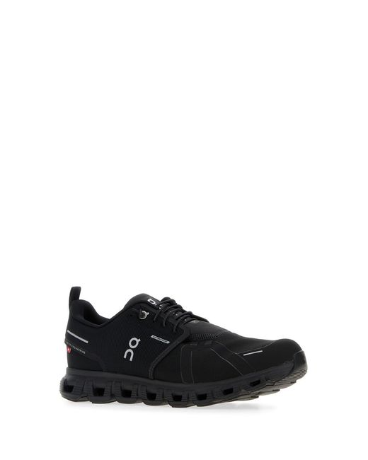 On Shoes Black Fabric Cloud 6 Wp Sneakers for men