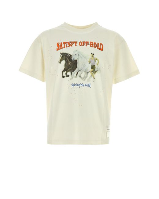 T-shirt MothTechTM in cotone avorio di Satisfy in White da Uomo