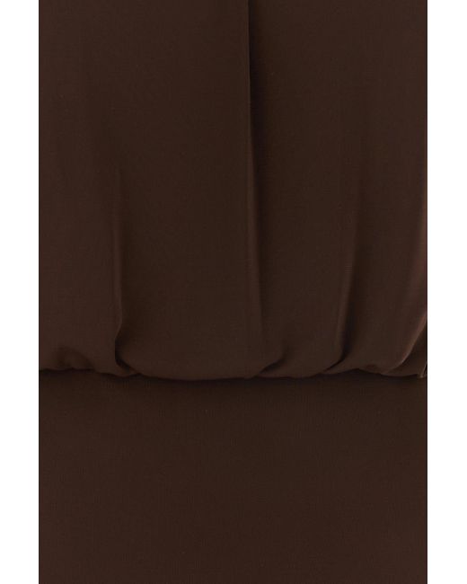 Des Phemmes Brown Chocolate Stretch Jersey Bodysuit