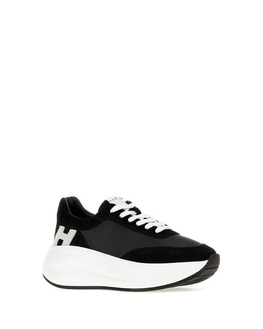 Hogan Black Leather And Suede Maxi I Active Sneakers